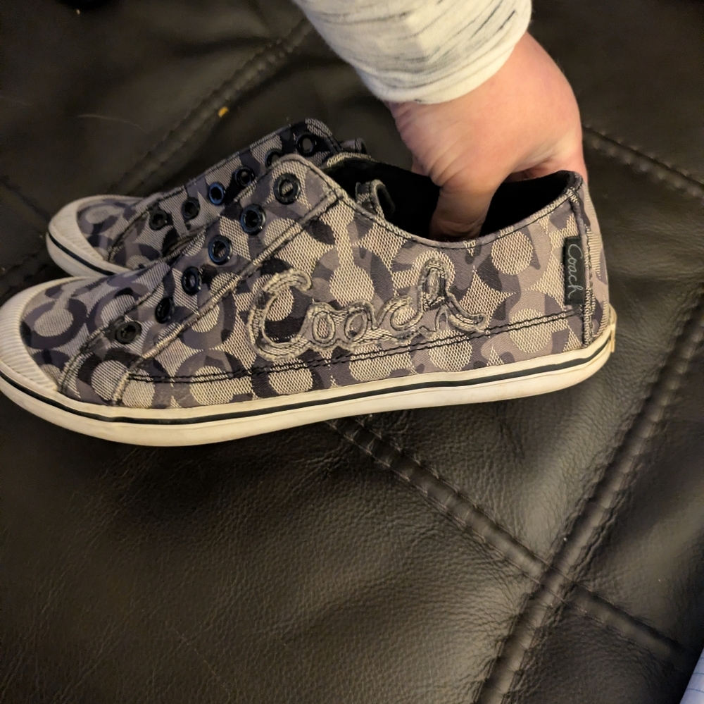 Coach Gray Patterned Sneakers - image 5